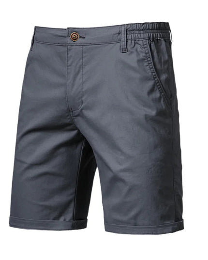 Men's Tailored Shorts with a Cuffed Hem and Side Pockets