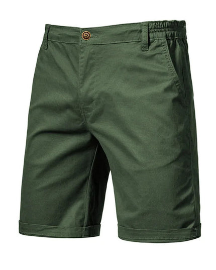 Men's Tailored Shorts with a Cuffed Hem and Side Pockets