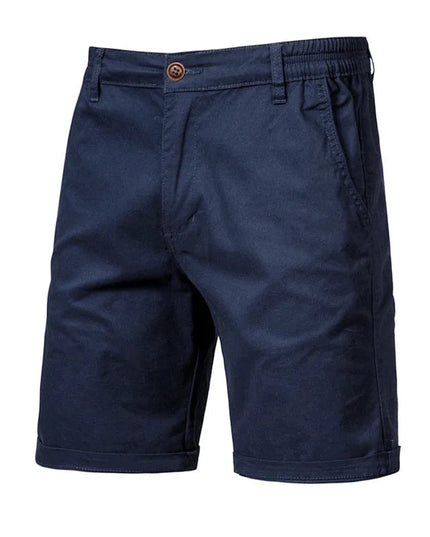 Men's Tailored Shorts with a Cuffed Hem and Side Pockets