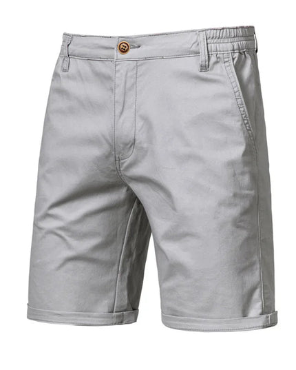 Men's Tailored Shorts with a Cuffed Hem and Side Pockets