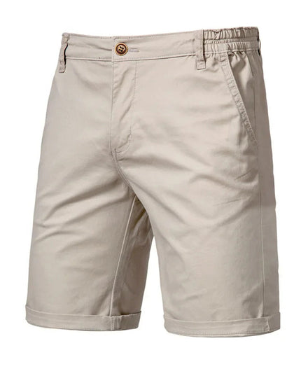 Men's Tailored Shorts with a Cuffed Hem and Side Pockets