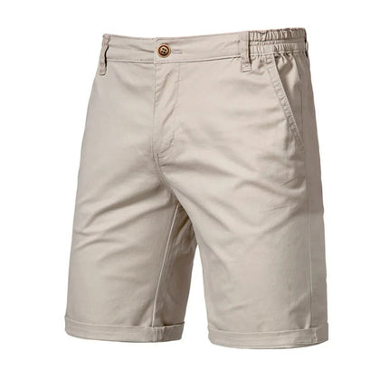 Men's Tailored Shorts with a Cuffed Hem and Side Pockets