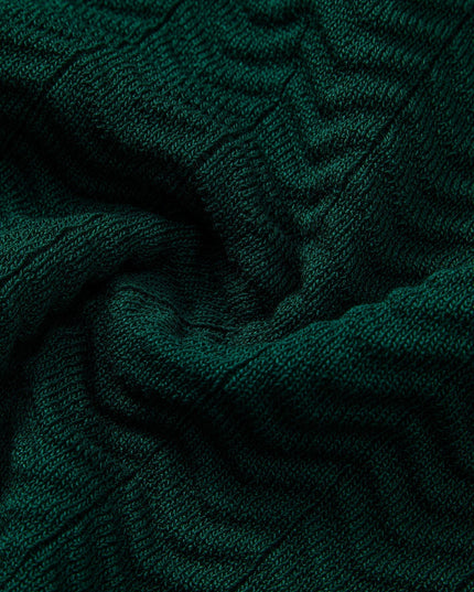 Men's Textured Knit Polo with a Contrast Collar
