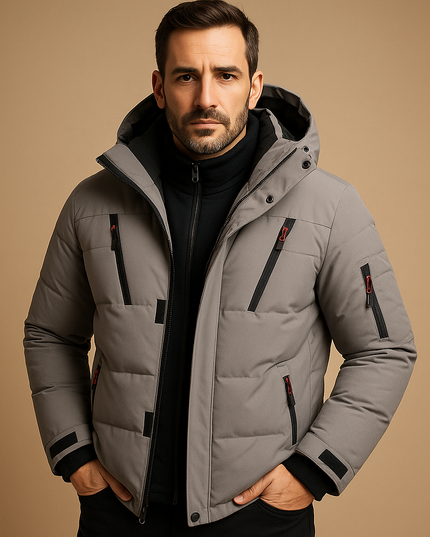 Men's Thick Padded Zip-Up Winter Puffer Jacket