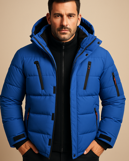 Men's Thick Padded Zip-Up Winter Puffer Jacket