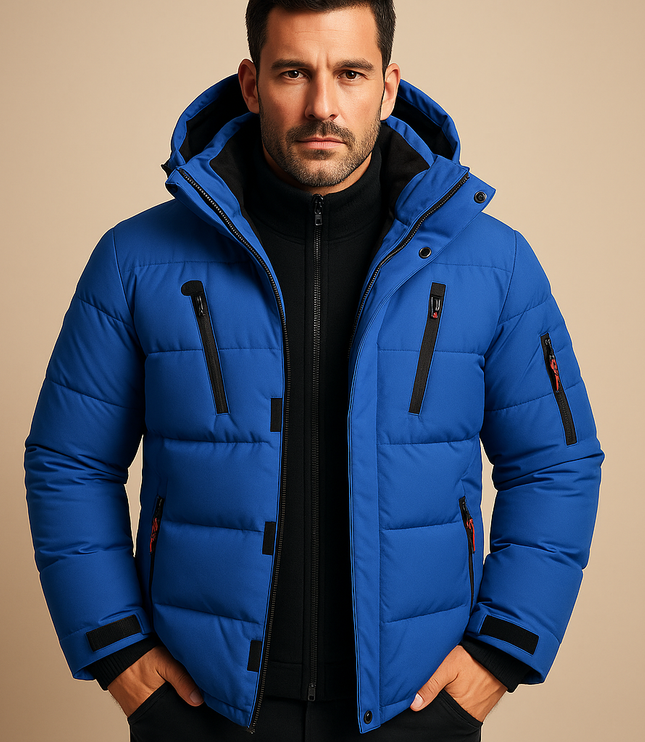 Men's Thick Padded Zip-Up Winter Puffer Jacket