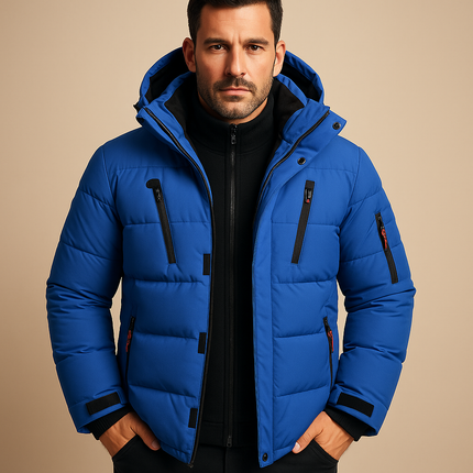 Men's Thick Padded Zip-Up Winter Puffer Jacket