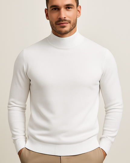 Men's Turtleneck Sweater in a Fitted Cut