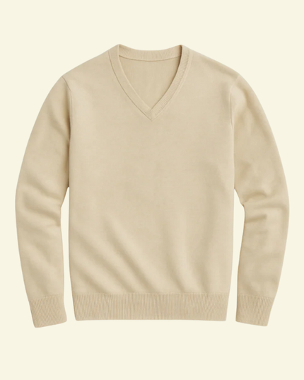 Men's V Neck Sweater with a Lightweight Knit