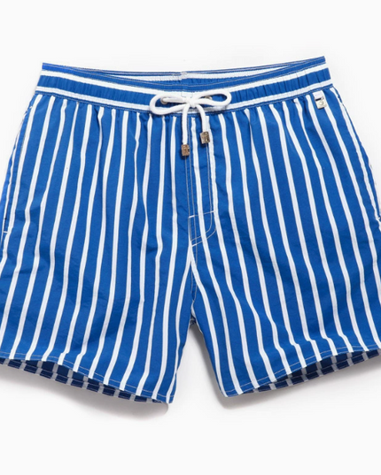 Men's Vertical Stripe Shorts with a Drawstring Tie