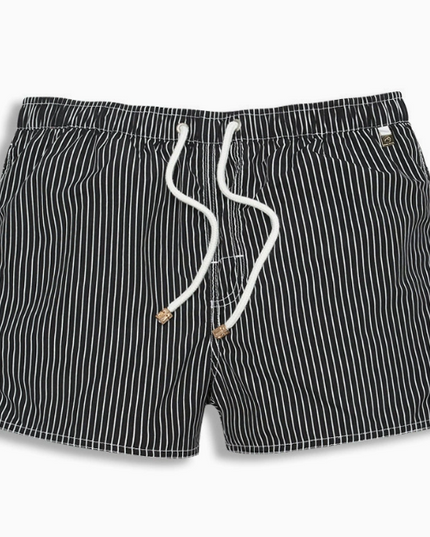 Men's Vertical Stripe Shorts with a Drawstring Tie