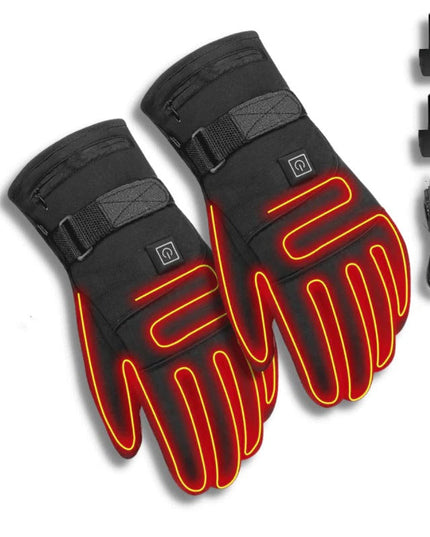 Men's Winter Gloves with Battery Heating and Touchscreen Tips