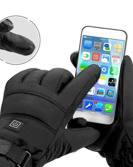Men's Winter Gloves with Battery Heating and Touchscreen Tips