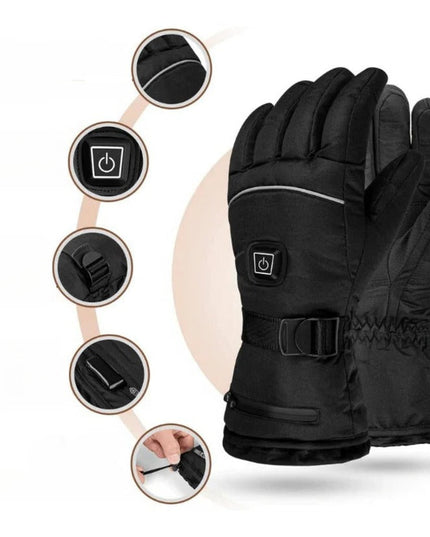 Men's Winter Gloves with Battery Heating and Touchscreen Tips