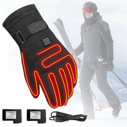 Men's Winter Gloves with Battery Heating and Touchscreen Tips