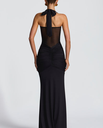 Women Cocktail Sweetheart Halter Maxi Dress