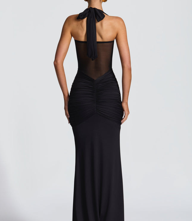 Women Cocktail Sweetheart Halter Maxi Dress