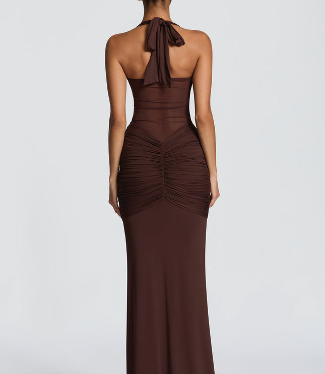 Women Cocktail Sweetheart Halter Maxi Dress