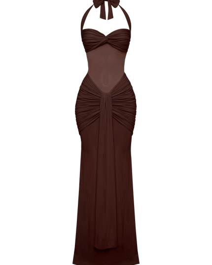 Women Cocktail Sweetheart Halter Maxi Dress