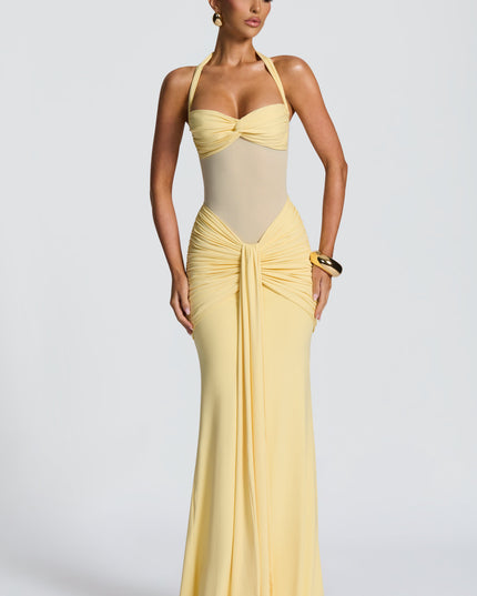 Women Cocktail Sweetheart Halter Maxi Dress