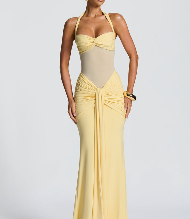 Women Cocktail Sweetheart Halter Maxi Dress