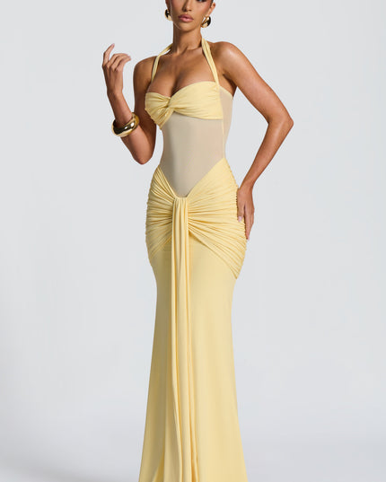 Women Cocktail Sweetheart Halter Maxi Dress