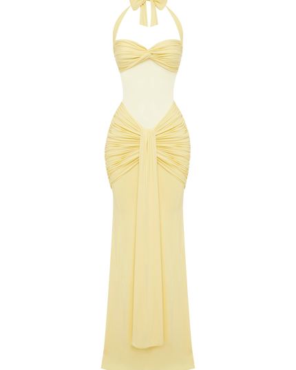 Women Cocktail Sweetheart Halter Maxi Dress