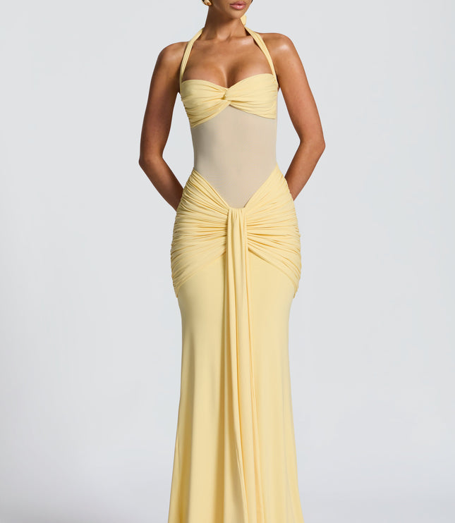 Women Cocktail Sweetheart Halter Maxi Dress