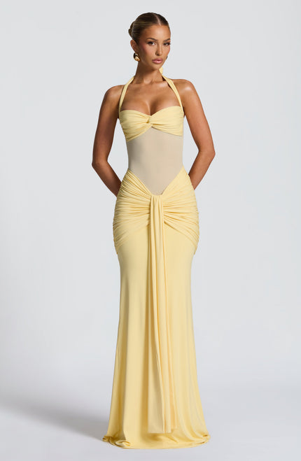Women Cocktail Sweetheart Halter Maxi Dress
