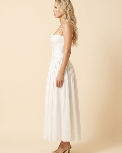 Women Floral Corset Midi Cocktail Dress