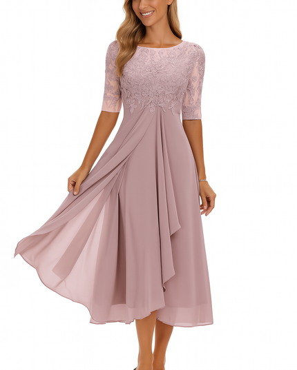 Women's A-Line Summer Midi Cocktail Party Dress