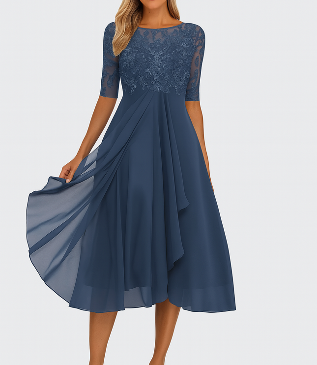 Women's A-Line Summer Midi Cocktail Party Dress