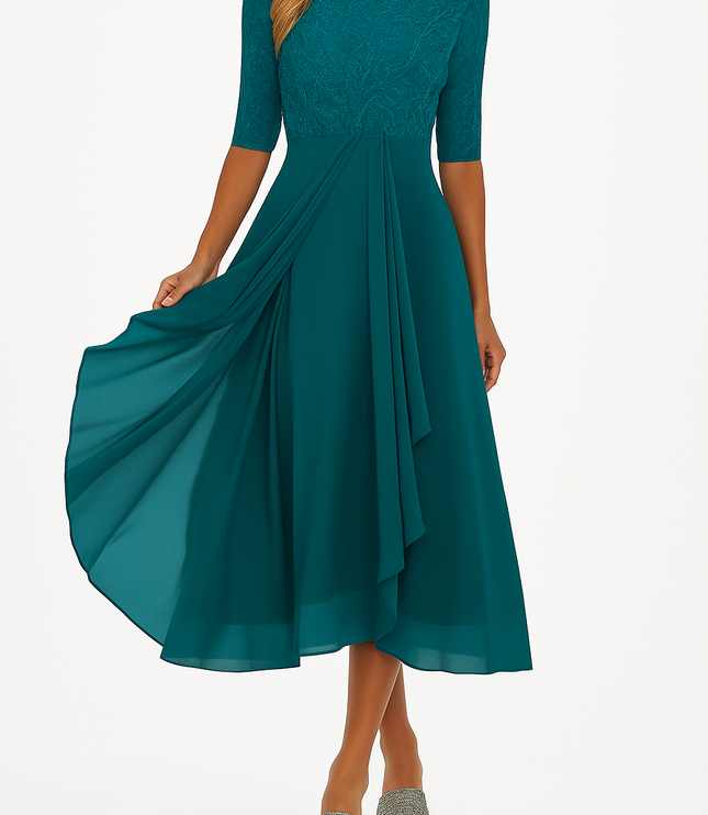 Women's A-Line Summer Midi Cocktail Party Dress
