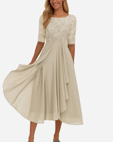 Women's A-Line Summer Midi Cocktail Party Dress