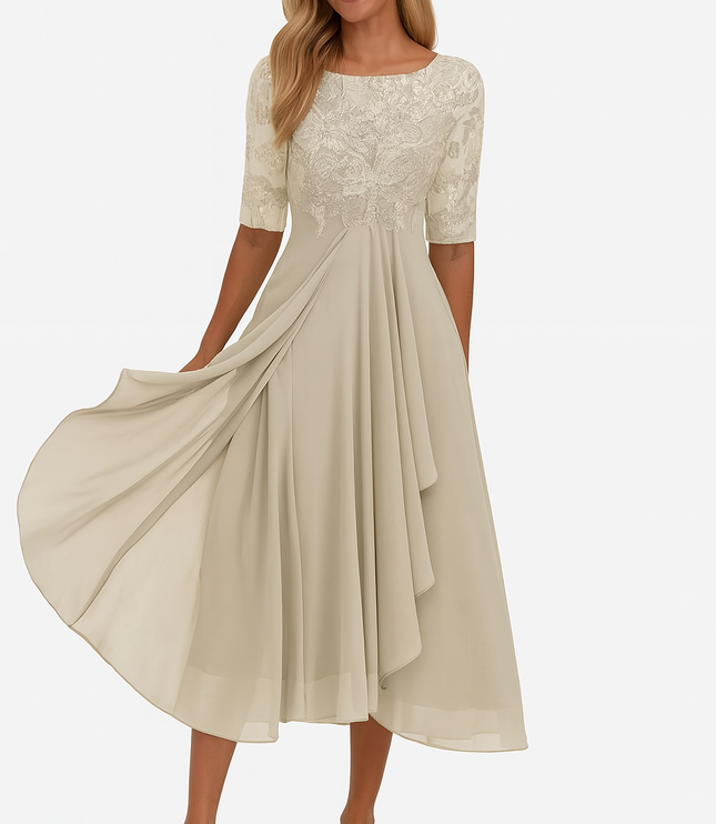 Women's A-Line Summer Midi Cocktail Party Dress