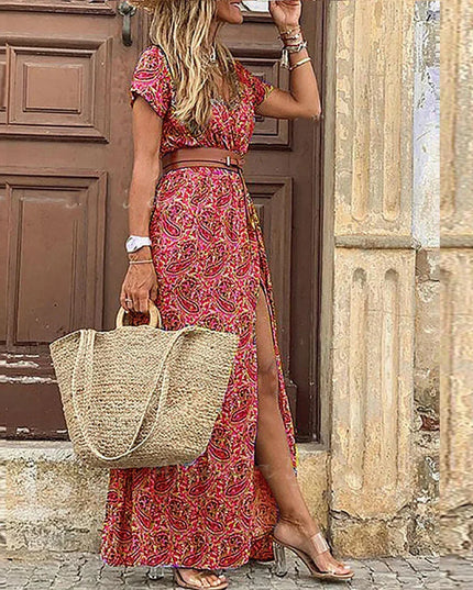 Women's Airy Flowing Boho Summer Maxi Beach Dress