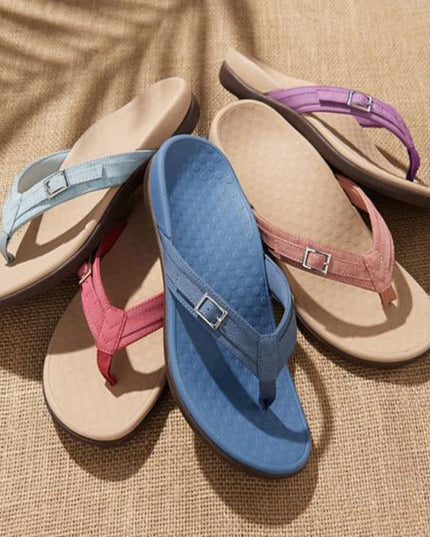 Women's Arch Support Sandals with an Adjustable Buckle
