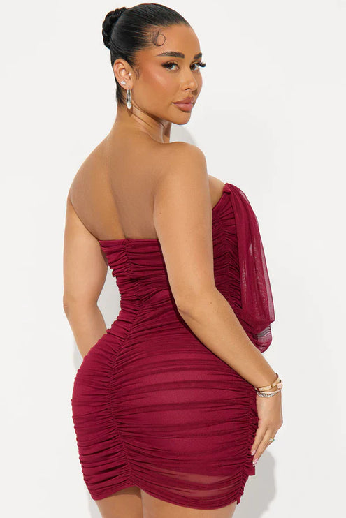 Women's Bodycon Square Neck Homecoming Mini Dress