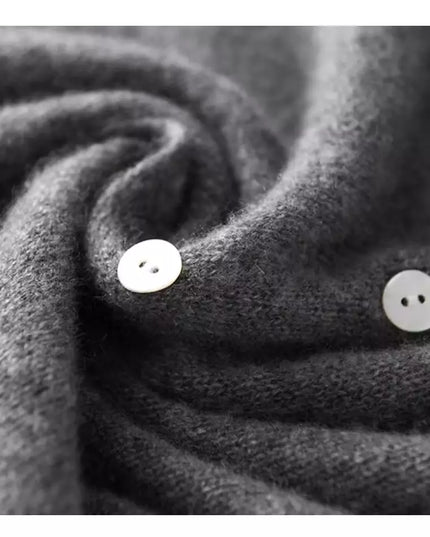 Women's Button-Front Cardigan with a Draped V-Neck