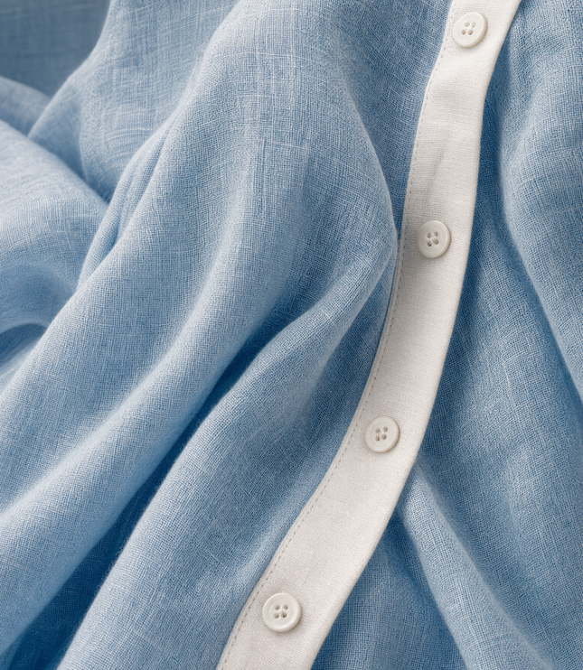 Women's Button-Front Linen Shirt Dress with a Collar