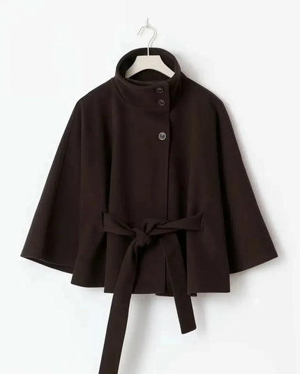 Women's Cape Silhouette Structured Layering Jacket