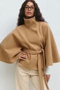 Women's Cape Silhouette Structured Layering Jacket