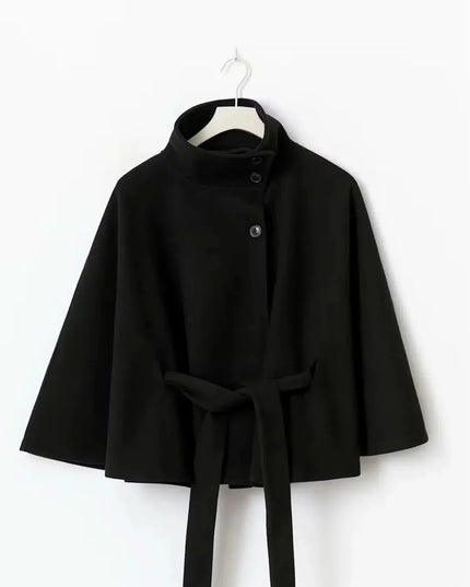 Women's Cape Silhouette Structured Layering Jacket