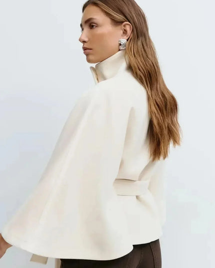Women's Cape Silhouette Structured Layering Jacket