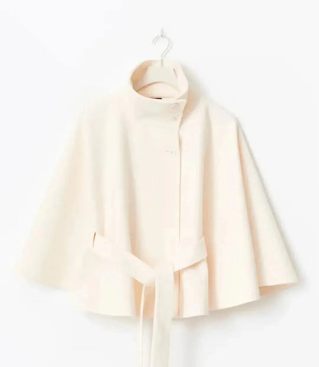Women's Cape Silhouette Structured Layering Jacket