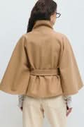 Women's Cape Silhouette Structured Layering Jacket