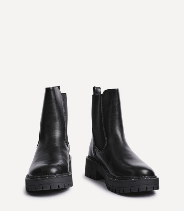 Women's Chelsea Boots in Faux Leather with a Studded Edge