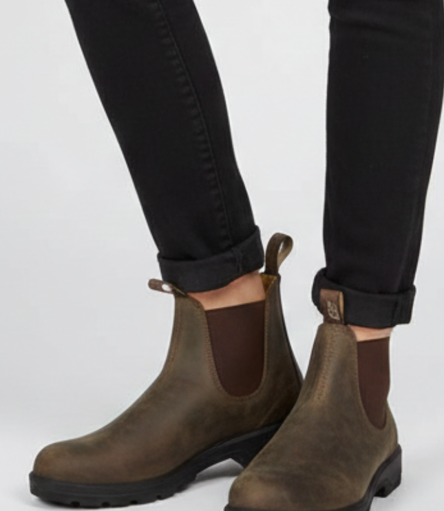 Women's Chelsea Boots with Front and Back Pull Tabs