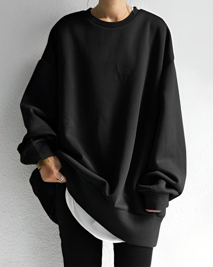 Women's Cotton Sweater in an Oversized, Dropped-Shoulder Fit