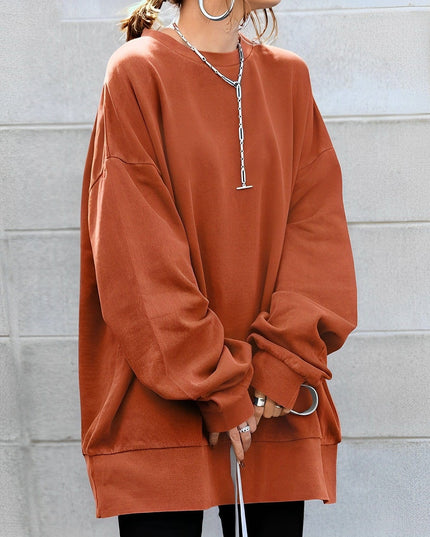 Women's Cotton Sweater in an Oversized, Dropped-Shoulder Fit